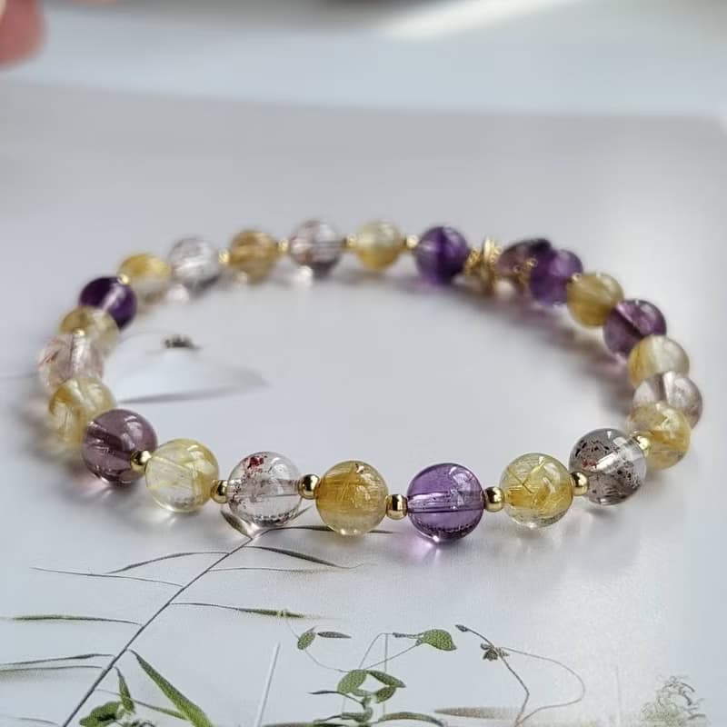 招財桃花貴人旺運/鈦晶超七手鍊