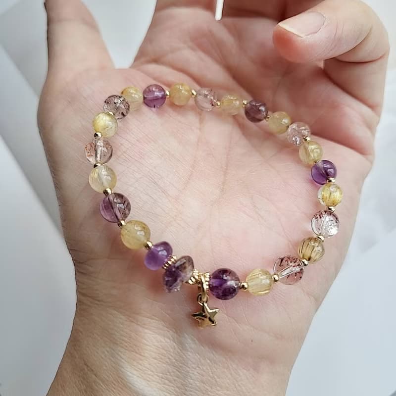 招財桃花貴人旺運/鈦晶超七手鍊