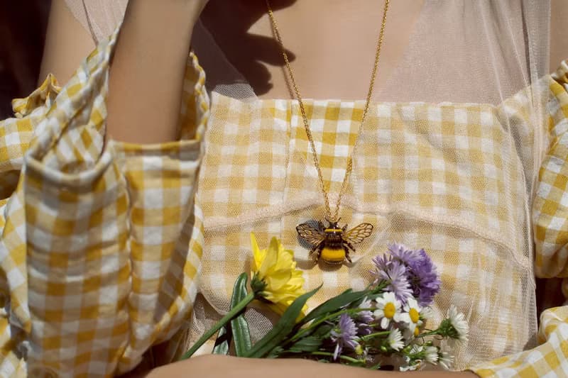 BumbleBee Necklace, Enamel Jewelry, Perfect gift, Spring.