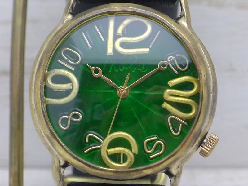 JUM38B GR  J.S.B.2   カラーダイアルGR(グリーン) JUMBO Brass 手作り腕時計