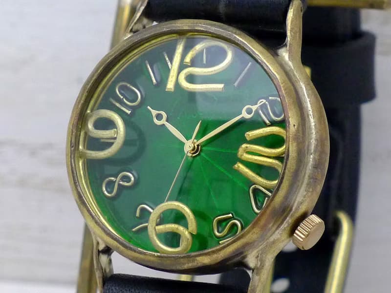 JUM38B GR  J.S.B.2   カラーダイアルGR(グリーン) JUMBO Brass 手作り腕時計