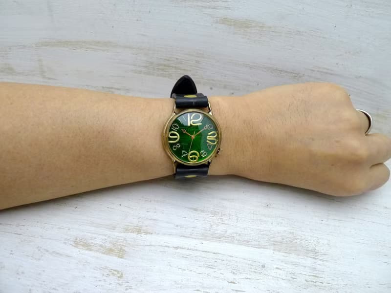 JUM38B GR  J.S.B.2   カラーダイアルGR(グリーン) JUMBO Brass 手作り腕時計