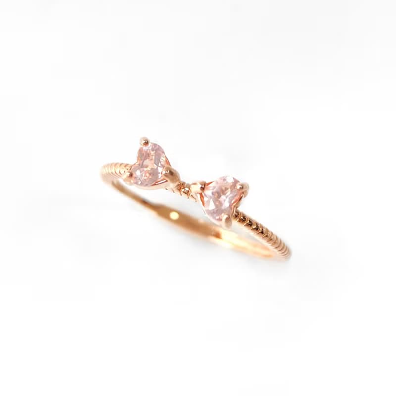 2件85折 | 巴西粉晶純銀戒指 (溫柔粉調 肉眼全淨)