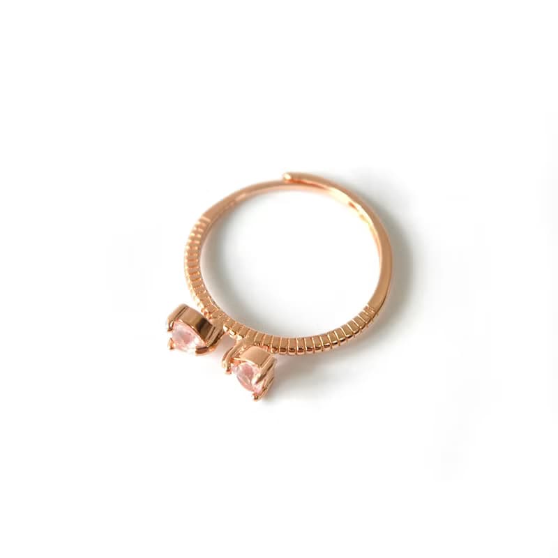 2件85折 | 巴西粉晶純銀戒指 (溫柔粉調 肉眼全淨)