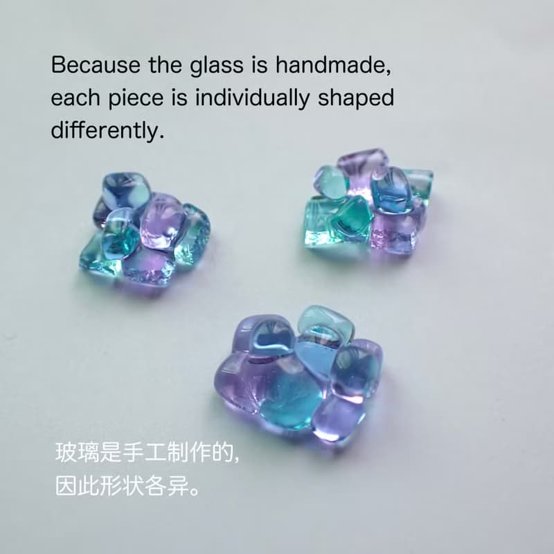 季節の花【琉球ガラス】あじさい (ピアス or イヤリング)