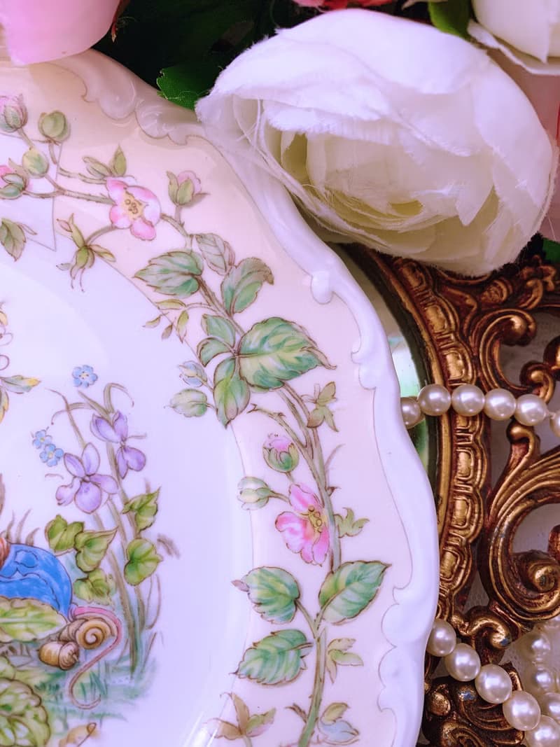 皇家道爾頓royal doulton野薔薇村老鼠搬家春天版 蛋糕盤點心盤