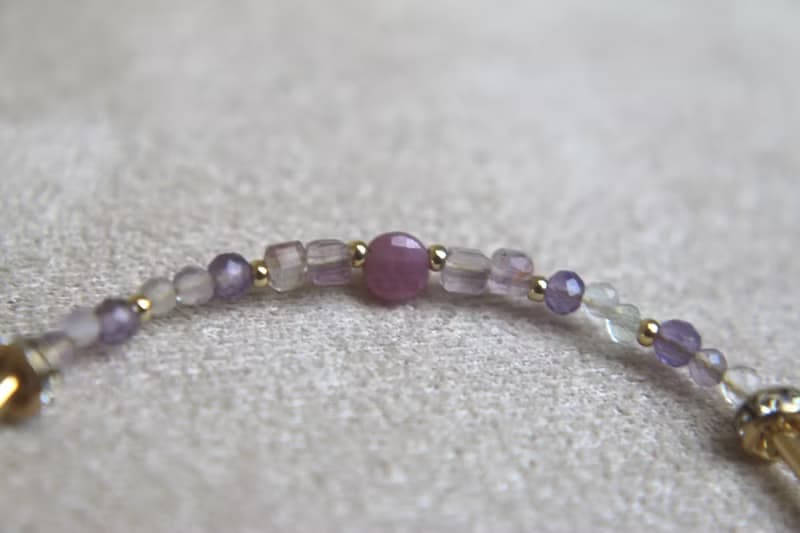手鍊 紅寶石 紫水晶 天然石 - good -