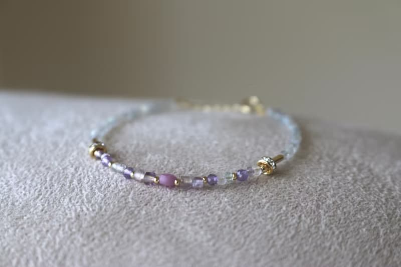 手鍊 紅寶石 紫水晶 天然石 - good -