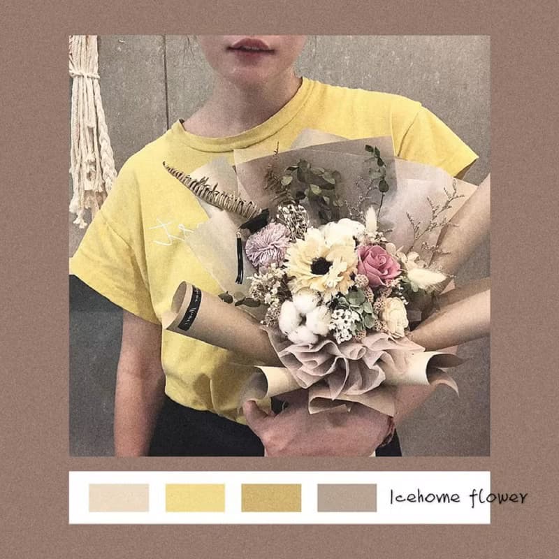 文青系 棕色 畢業花束 謝師花束 永生花束 乾燥花束 生日花束