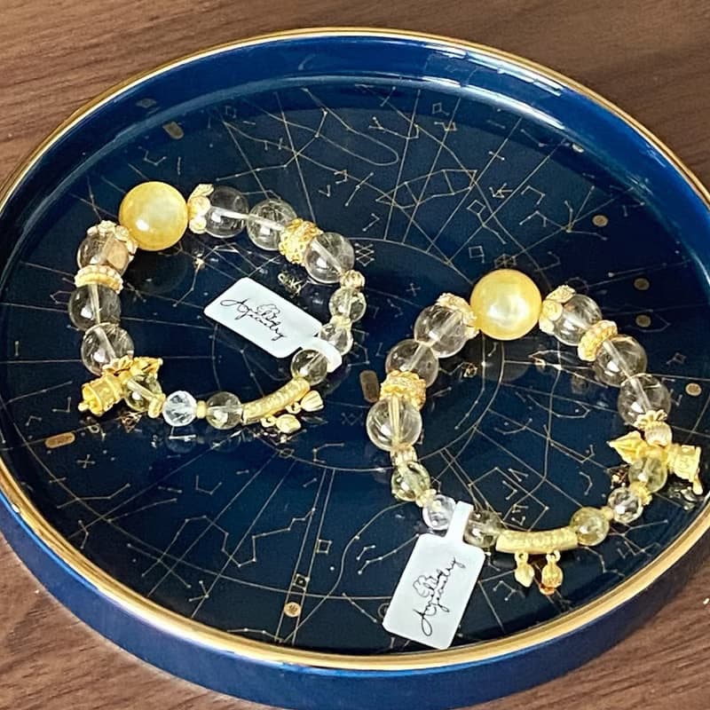 Amelia Jewelry丨金星要塞/銀河帝國丨黃金鋰雲母金髮晶原創手鍊