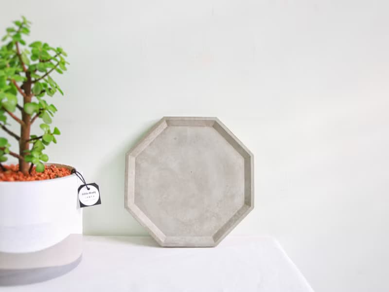 經典灰•圓形 / 大八角形水泥底盤