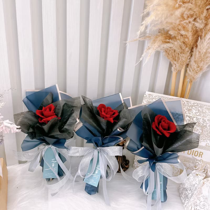 【七夕特輯】愛你 - 進口永生玫瑰花 永生花花束 告白花束 情人節