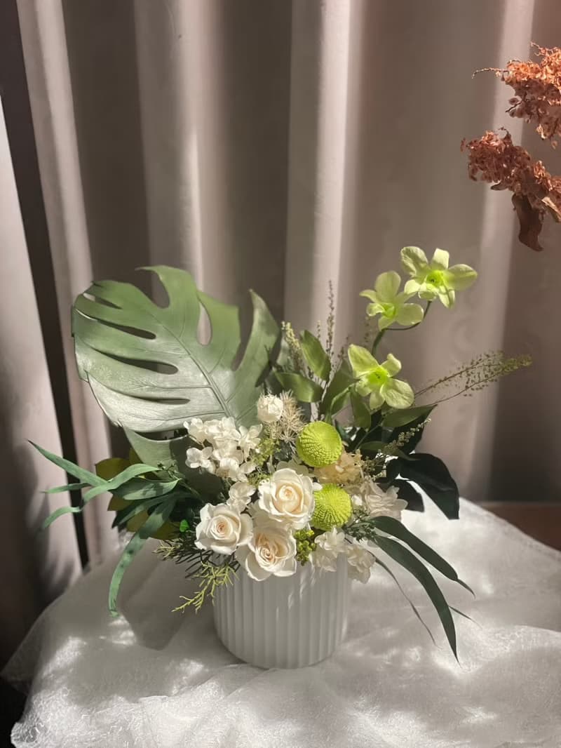 【永生花禮】微光葉語永生龜背葉/開幕花禮/升遷花禮/祝賀花禮