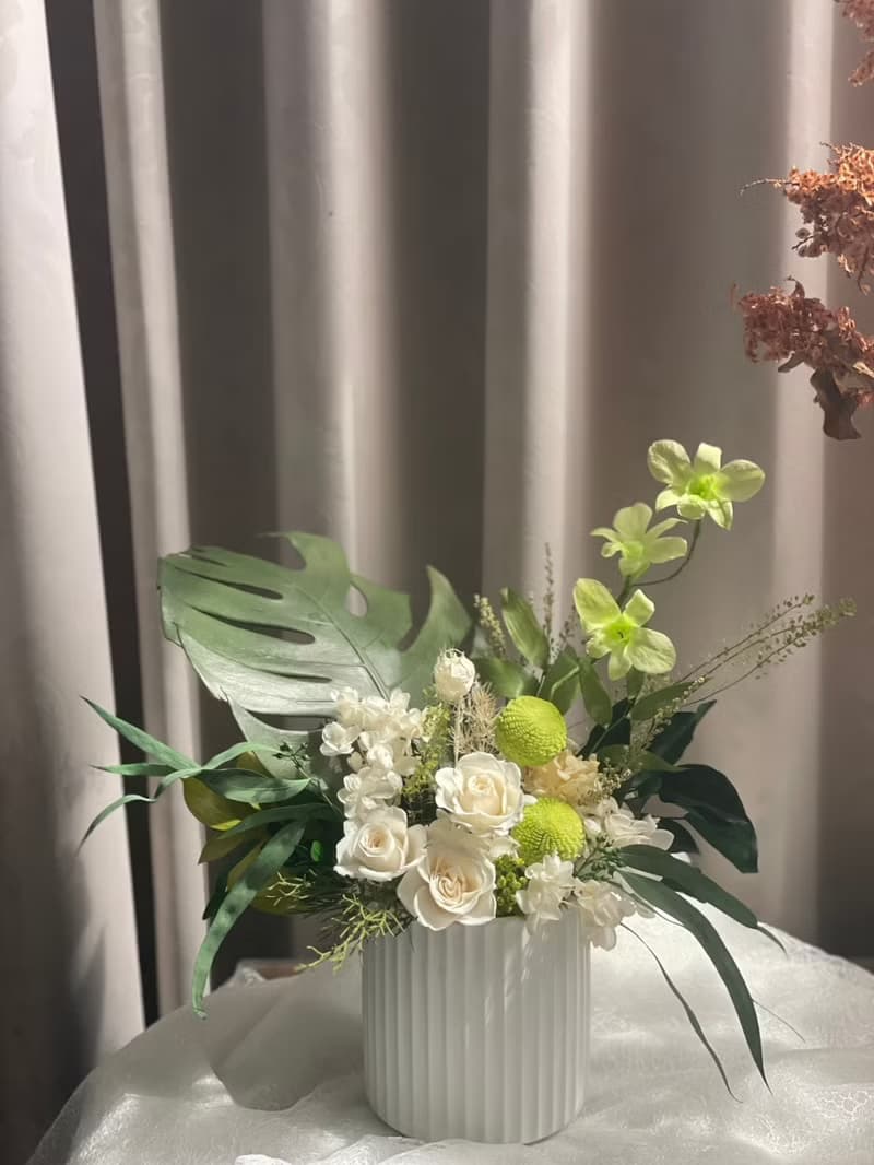 【永生花禮】微光葉語永生龜背葉/開幕花禮/升遷花禮/祝賀花禮