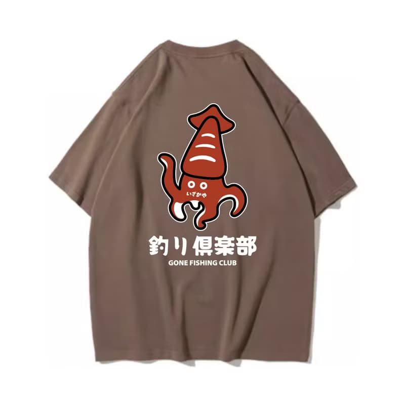 SQUID 魷魚 中性短袖T恤 8色男女同款 釣魚俱樂部