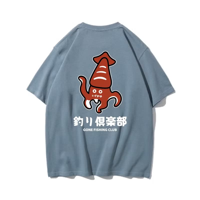 SQUID 魷魚 中性短袖T恤 8色男女同款 釣魚俱樂部