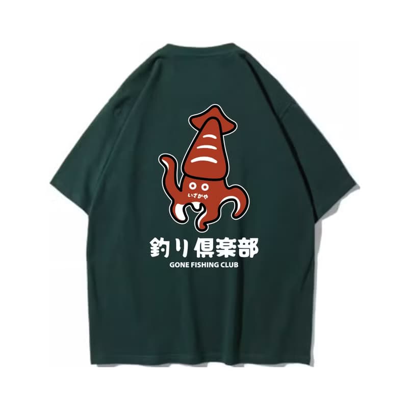 SQUID 魷魚 中性短袖T恤 8色男女同款 釣魚俱樂部