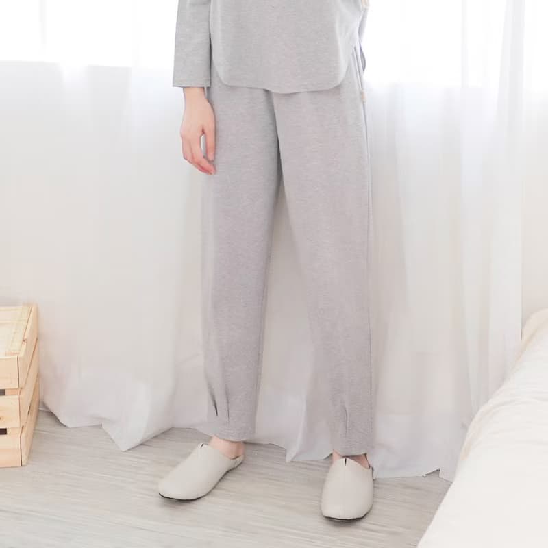 UMORFIL膠原蛋白長袖居家服-麻花灰