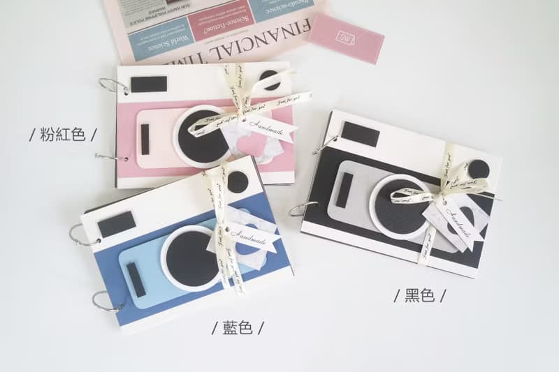 現貨 / 復古相機底片造型手工書－活頁式回憶相本－生日卡片 情侶