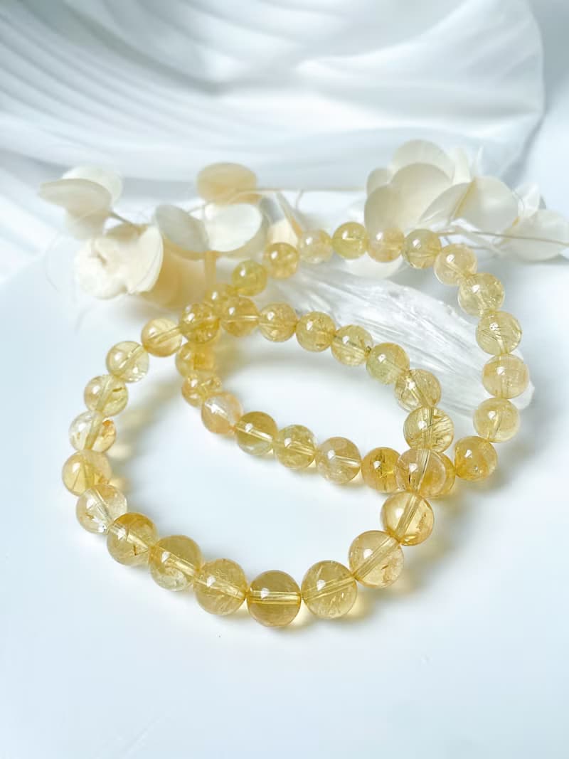 藍針黃水晶手串||藍針水晶/水晶/手串/手鍊