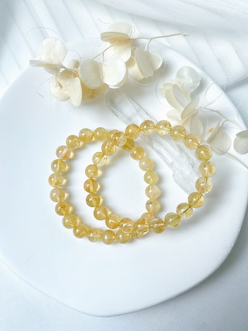 藍針黃水晶手串||藍針水晶/水晶/手串/手鍊