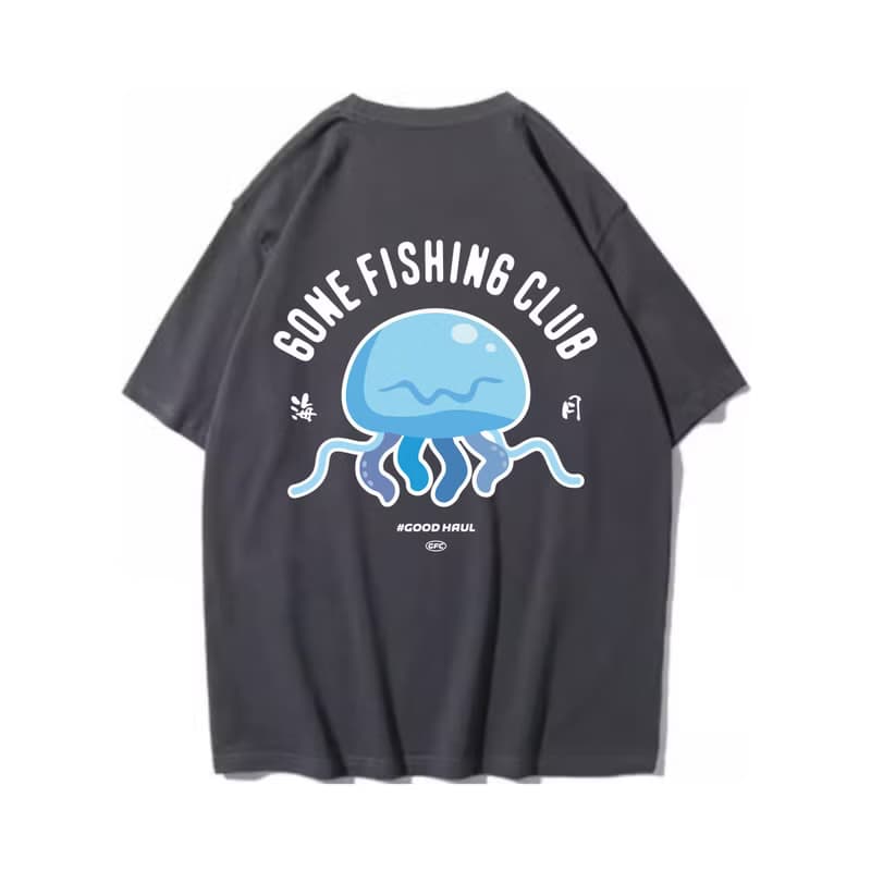 Jelly Fish 水母 中性短袖T恤 8色男女同款 釣魚俱樂部