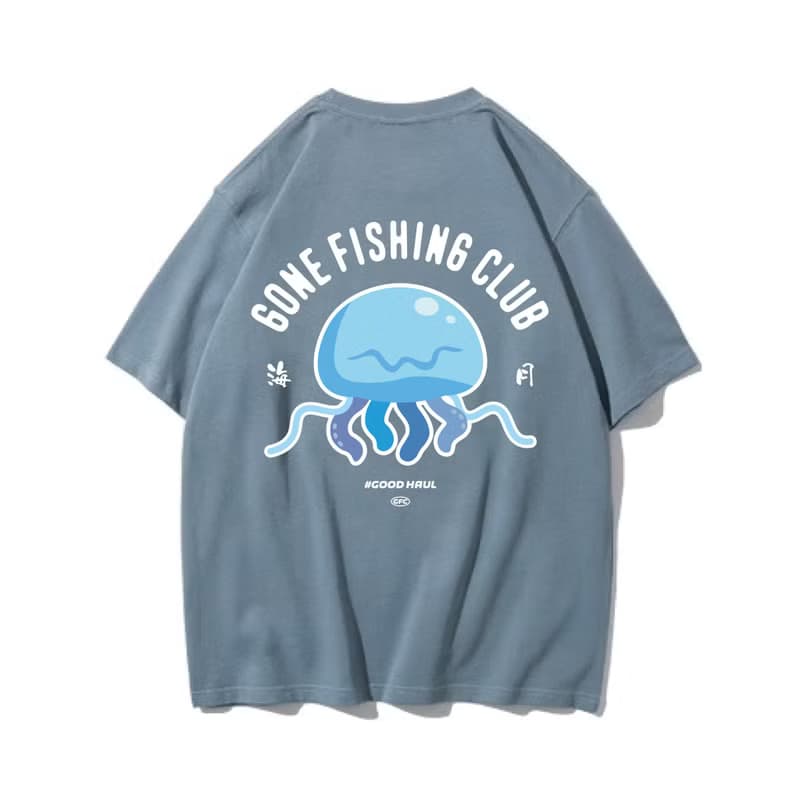 Jelly Fish 水母 中性短袖T恤 8色男女同款 釣魚俱樂部