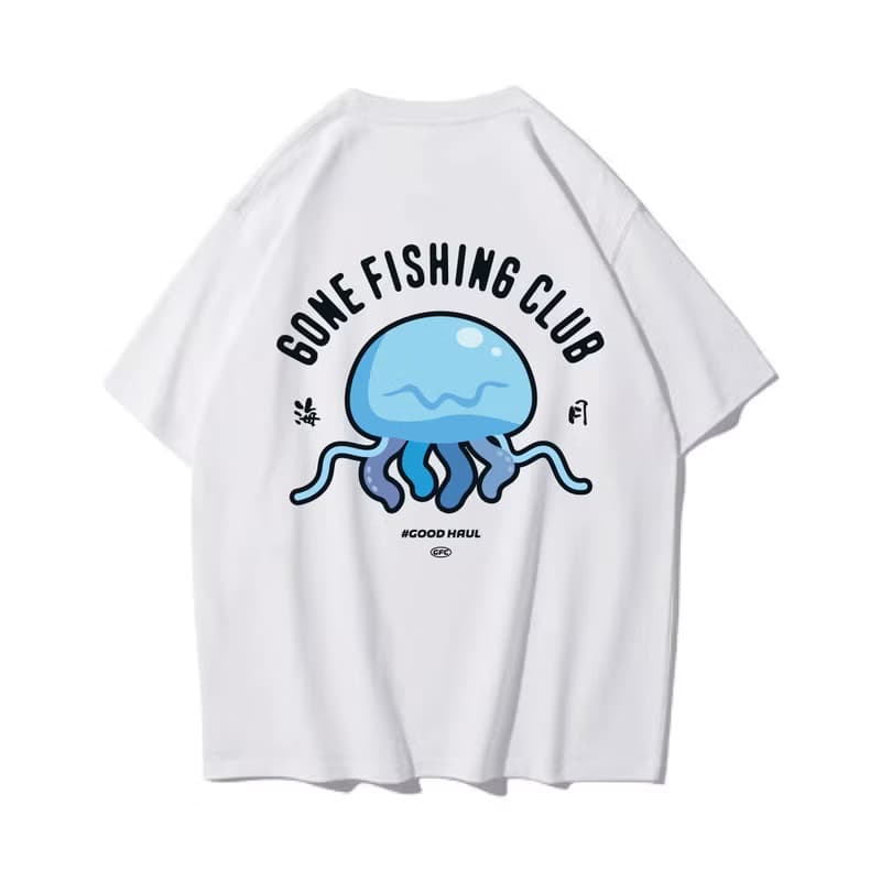 Jelly Fish 水母 中性短袖T恤 8色男女同款 釣魚俱樂部