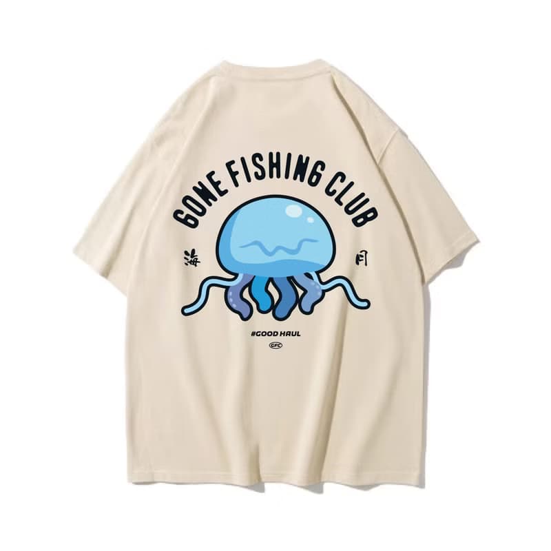 Jelly Fish 水母 中性短袖T恤 8色男女同款 釣魚俱樂部