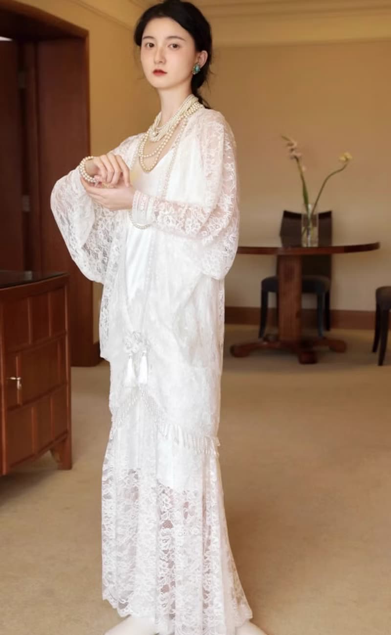 法式復古 蕾絲新娘結婚禮服
