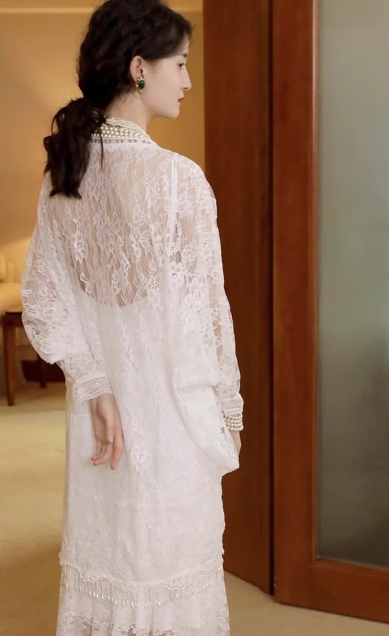 法式復古 蕾絲新娘結婚禮服