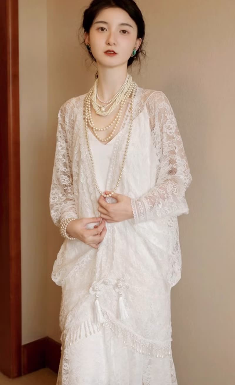法式復古 蕾絲新娘結婚禮服