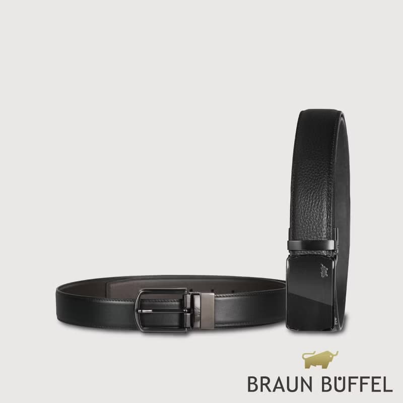 【免費升級送禮包裝】時尚紳士 圓弧方扣穿針式皮帶-鎗色/BF25S