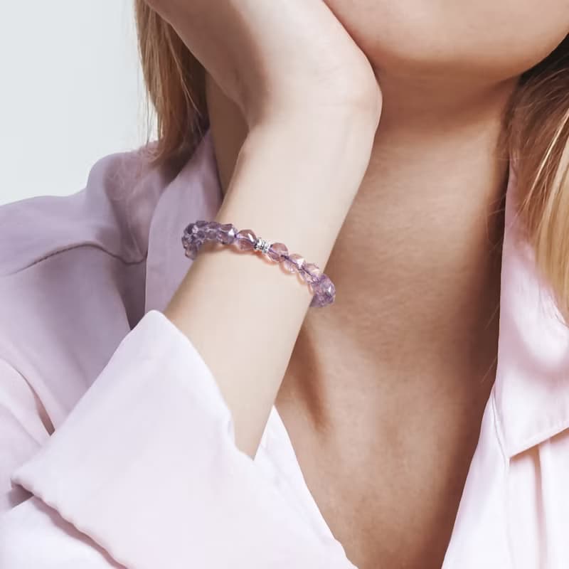 瑞典AWNL 紫水晶 刺梨薔薇 女士手鍊 七夕情人節