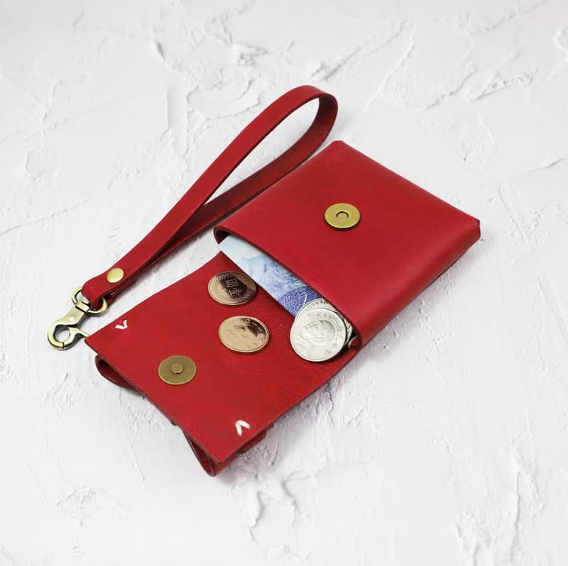 【聖誕禮盒】單層緞帶禮物真皮零錢包 這是一個禮物 / 多色可選