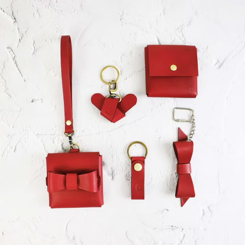 【聖誕禮盒】單層緞帶禮物真皮零錢包 這是一個禮物 / 多色可選