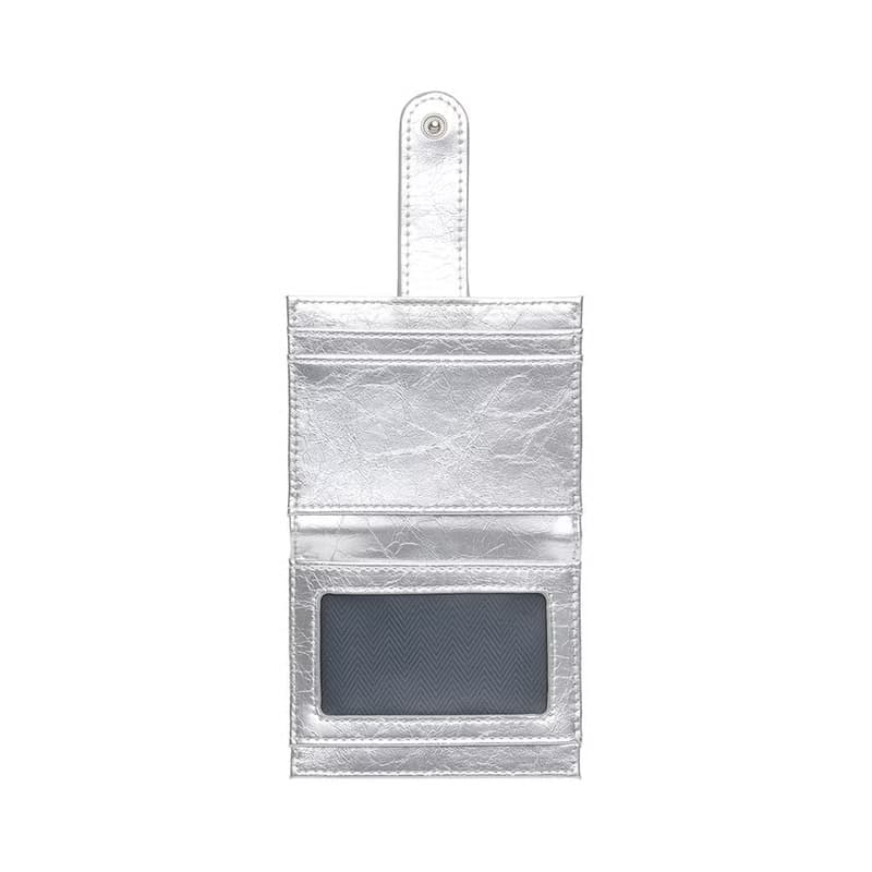 Mini Daisy Photo Slot Card Holder Card Wallet silver