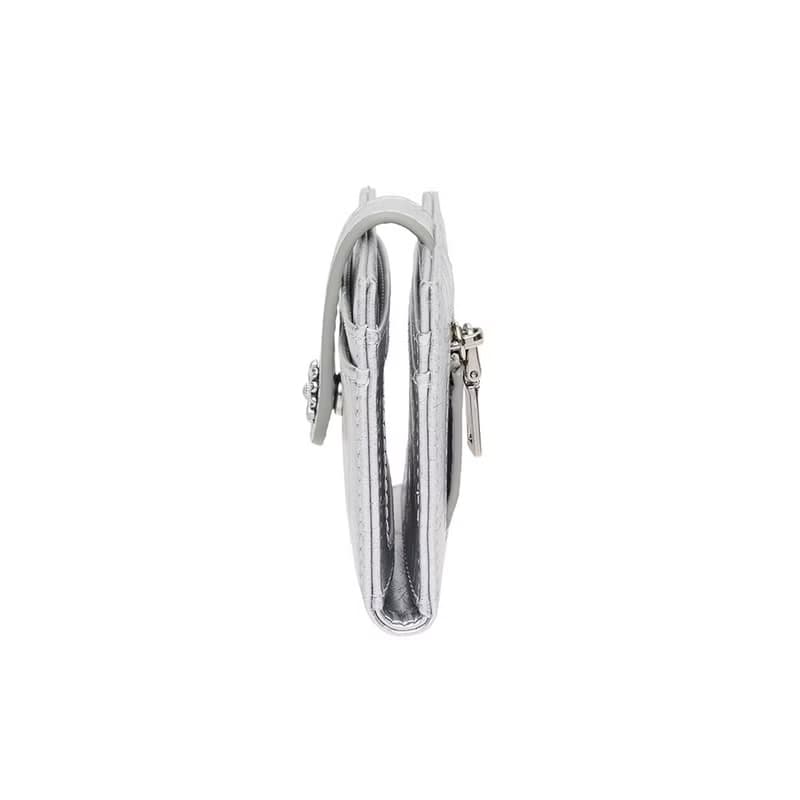 Mini Daisy Photo Slot Card Holder Card Wallet silver