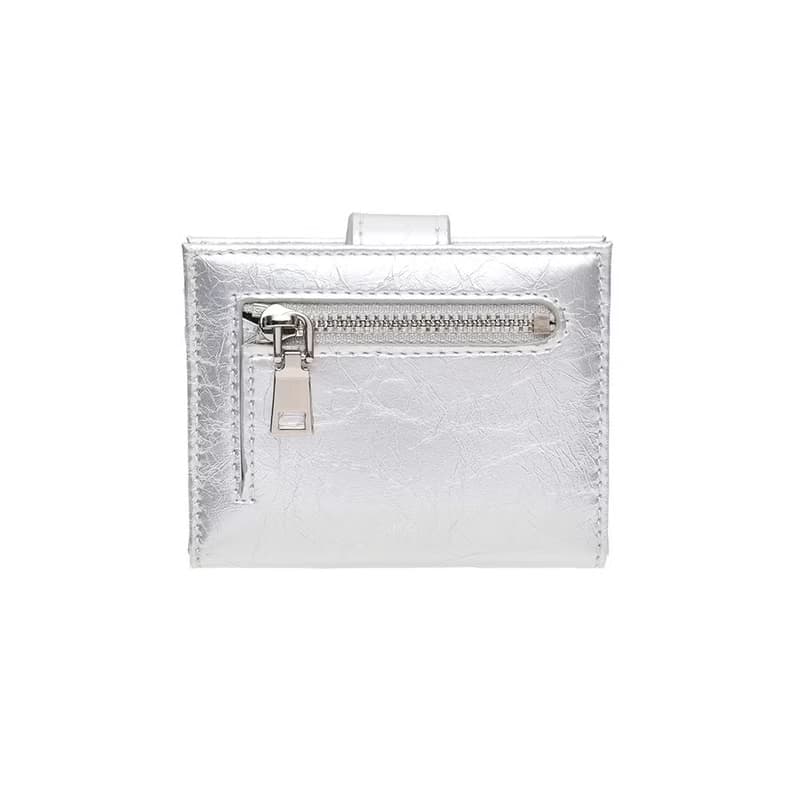 Mini Daisy Photo Slot Card Holder Card Wallet silver
