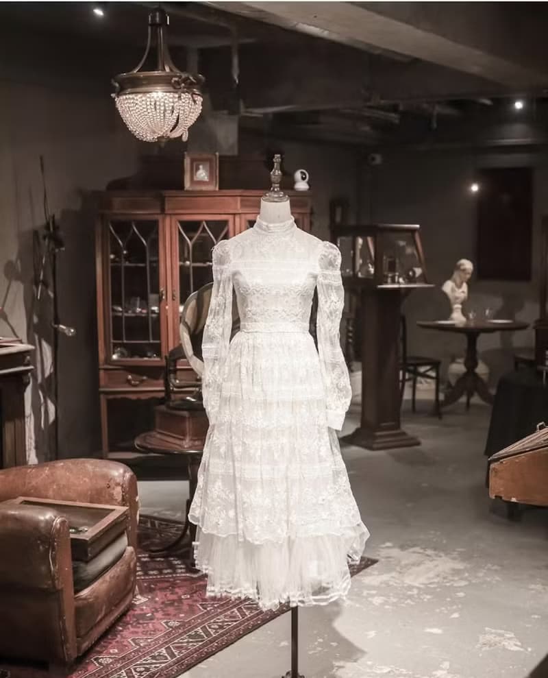 白色vintage 小短裙