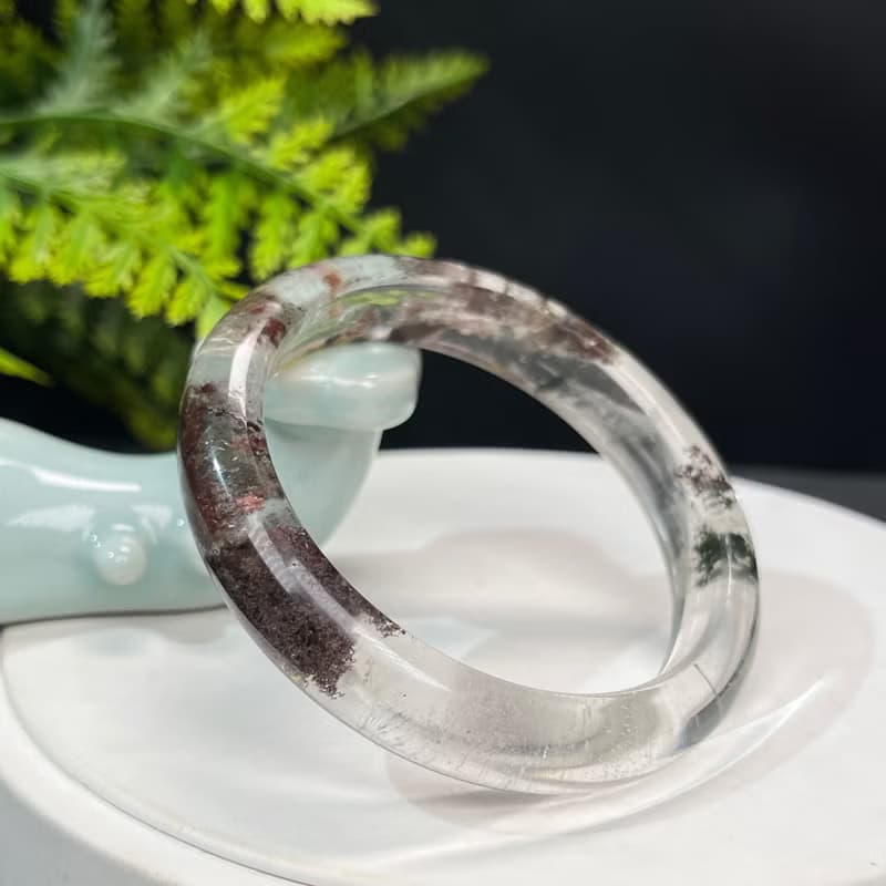 高品質 四季幽靈水晶手鐲 57MM 晶體冰透 異象石英手環 財富富貴