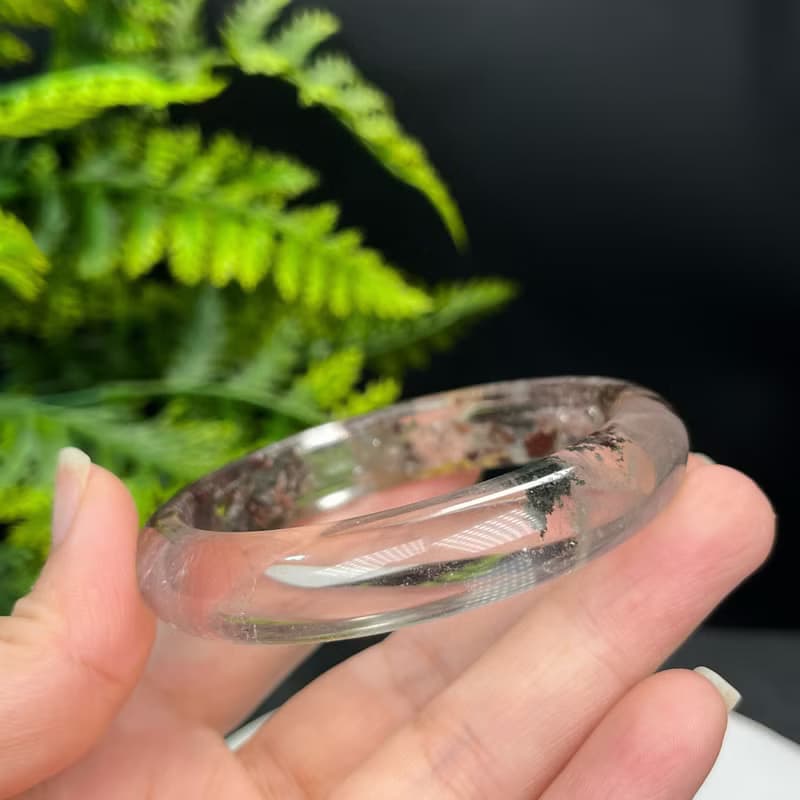 高品質 四季幽靈水晶手鐲 57MM 晶體冰透 異象石英手環 財富富貴
