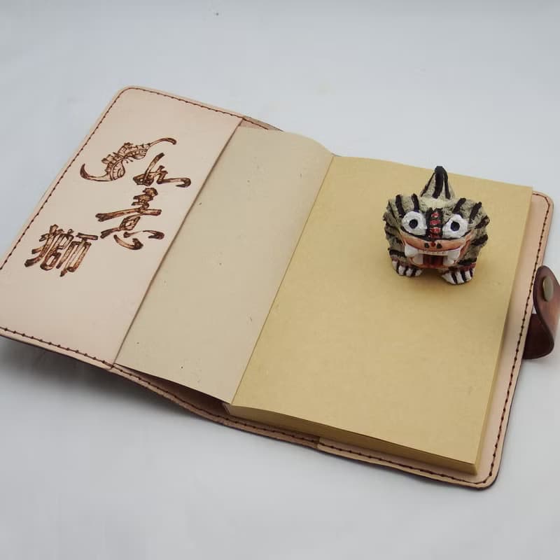 如意獅手作皮革筆記本手帳書札書衣(加贈皮書籤)