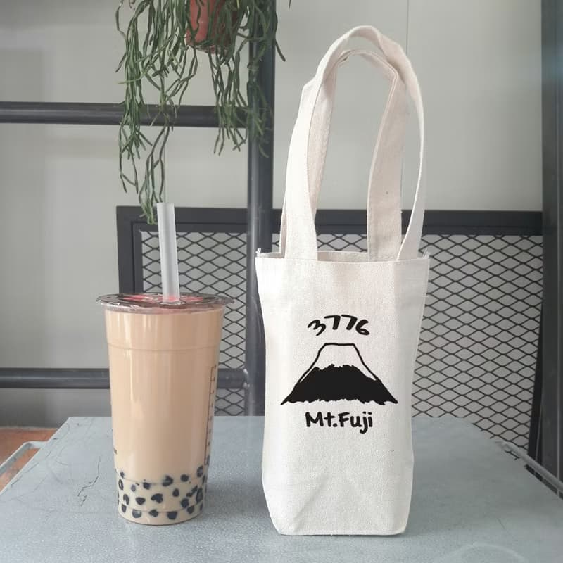Mt Fuji 3776【現貨】 帆布 袋 咖啡 隨行杯 飲料提袋 富士山