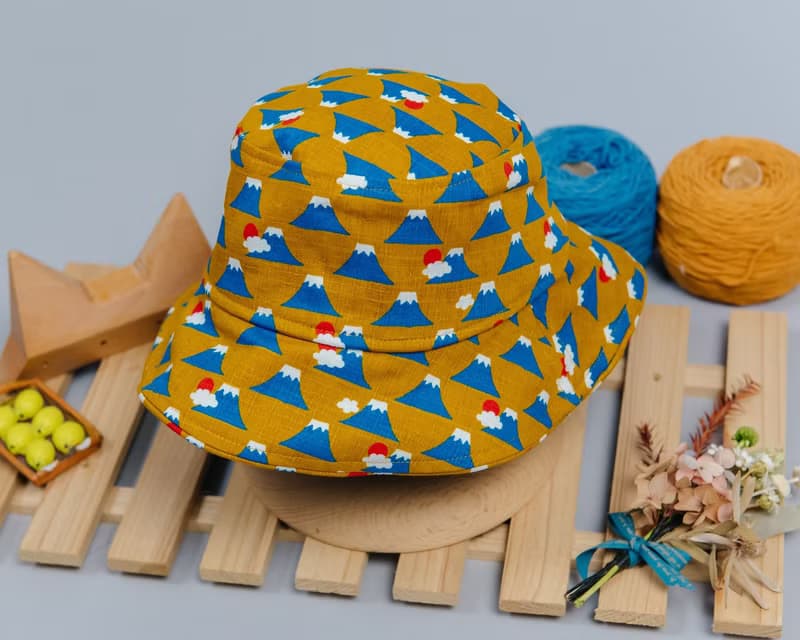 塑型漁夫帽-富士山 遮陽帽 防曬 寶寶 童裝 禮物 帽子露營 登山