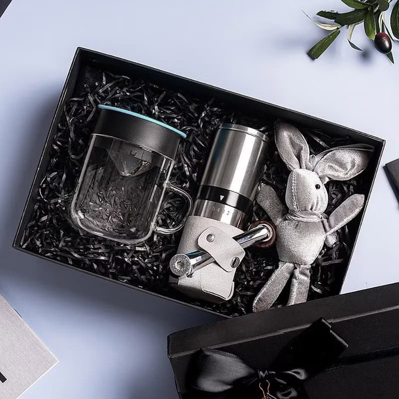 【咖啡禮盒】迷你咖啡濾杯 不鏽鋼濾網 手動磨豆器 生日禮 畢業禮
