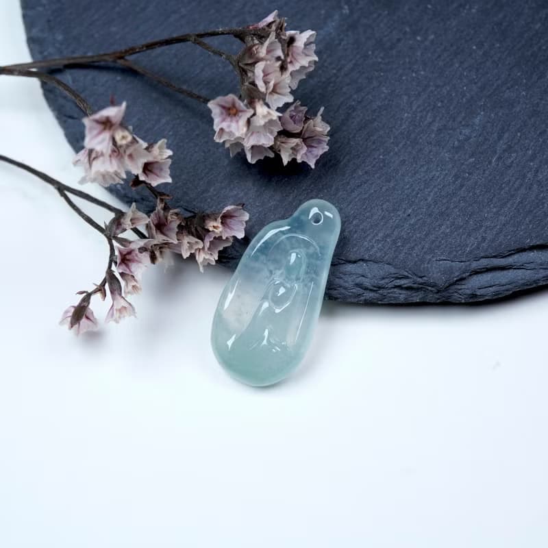 木拿冰種翡翠無相佛 | 天然緬甸玉翡翠A貨 | 送禮