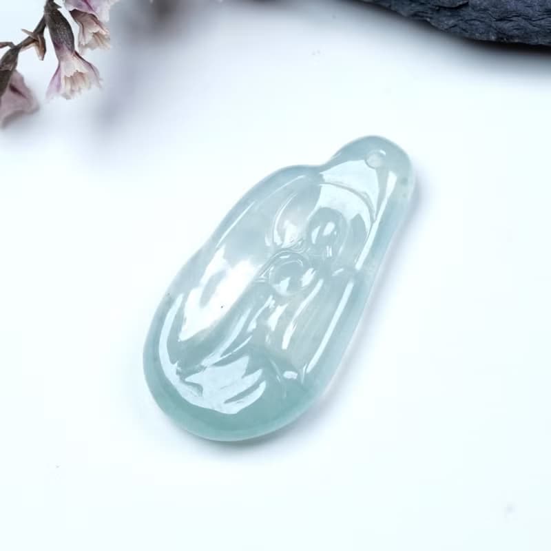 木拿冰種翡翠無相佛 | 天然緬甸玉翡翠A貨 | 送禮