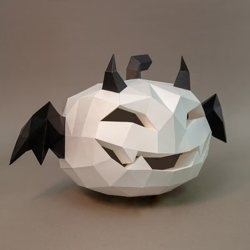 DIY手作3D紙模型擺飾 禮物 萬聖節 節慶系列 - 惡魔南瓜