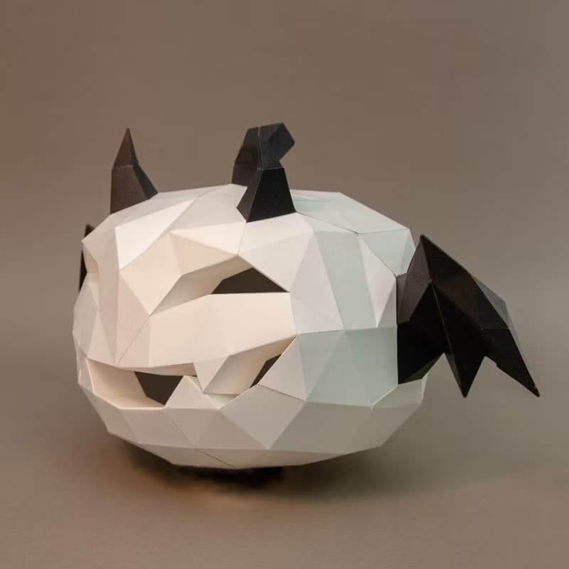 DIY手作3D紙模型擺飾 禮物 萬聖節 節慶系列 - 惡魔南瓜